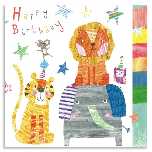 Children's Safari Animals Birthday Card